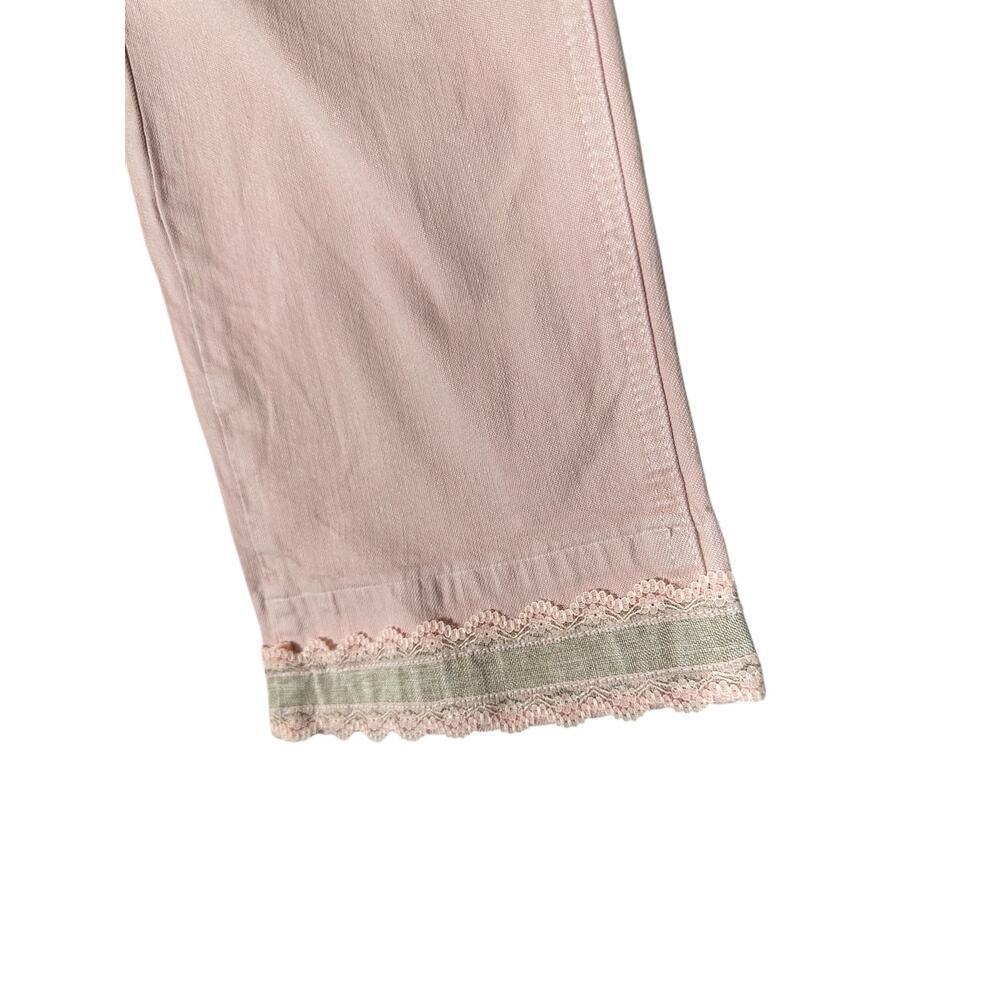 Madewell Pink Wide-Leg Pants with Lace Hem Size 25 - Picture 4 of 8